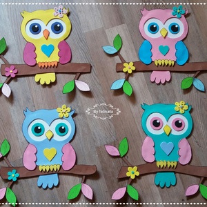 Bagolylány falmatrica, dekorgumi , névnapra -  - Meska.hu