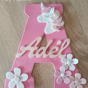 Névtábla Adél névhez dekorgumi betű dekor - otthon & életmód - dekoráció - fali és függő dekoráció - betű & név - Meska.hu