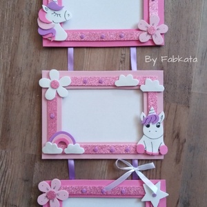 Unikornis póni stílúsú dekorgumi képtartó képkeret -  - Meska.hu