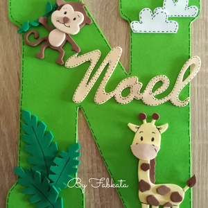 Névtábla Noel névvel dekorgumi betű dekor - otthon & életmód - dekoráció - Meska.hu