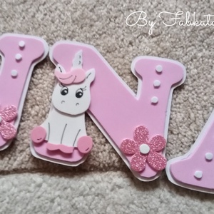 Anna 12cm Unikornis póni dekorgumi falmatrica babanév , NÉVNAP -  - Meska.hu