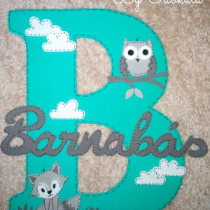 Névtábla Barnabás névhez dekorgumi betű dekor -  - Meska.hu