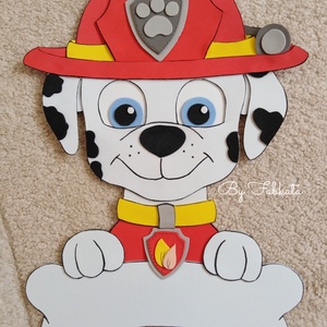 Mancs őrjárat Marshall Paw Patrol dekorgumi névtábla  - otthon & életmód - dekoráció - Meska.hu