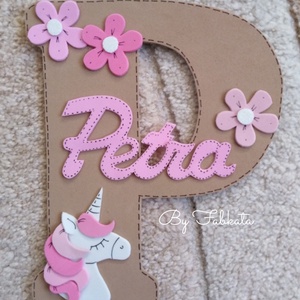 Névtábla Petra  névhez dekorgumi betű dekor - otthon & életmód - dekoráció - Meska.hu