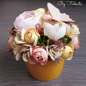Lepkés  virágbox Anyák napjára asztaldísz doboz névnapra, szülinapra, barátnőknek  - otthon & lakás - dekoráció - Meska.hu
