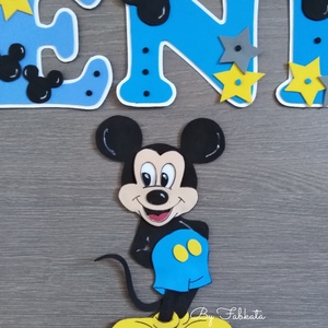 Mickey stílúsú falmatrica babanév egér betű  - otthon & életmód - babaszoba, gyerekszoba - gyerekszoba falmatrica - Meska.hu