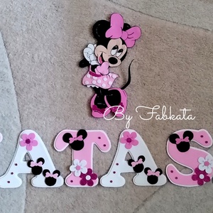 Minnie stílúsú dekorgumi babanév falmatrica bababetű  - otthon & életmód - babaszoba, gyerekszoba - gyerekszoba falmatrica - Meska.hu