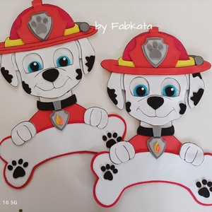 Mancs őrjárat fiú kutyis névtábla  Paw Patrol dekorgumi névtábla  - otthon & életmód - dekoráció - fali és függő dekoráció - betű & név - Meska.hu