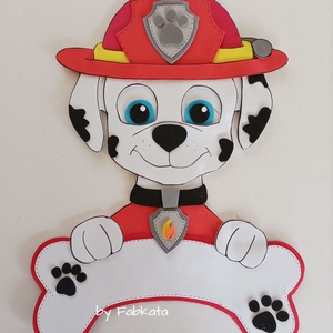 Mancs őrjárat fiú kutyis névtábla  Paw Patrol dekorgumi névtábla  - otthon & életmód - dekoráció - fali és függő dekoráció - betű & név - Meska.hu