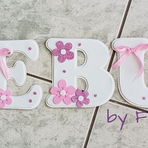 Fehér dekorgumi falmatrica 15cm bababetű  - otthon & életmód - dekoráció - fali és függő dekoráció - betű & név - Meska.hu