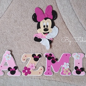 Minnie stílusú dekorgumi babanév mickeymouse falmatrica  - otthon & életmód - dekoráció - fali és függő dekoráció - falmatrica & tapéta - Meska.hu