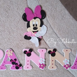 Minnie stílusú dekorgumi babanév mickeymouse falmatrica , Otthon & Életmód, Dekoráció, Fali és függő dekoráció, Falmatrica & Tapéta, Papírművészet, MESKA