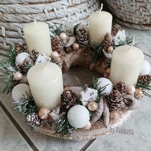 Pasztell színű adventi karácsonyi koszorú , Karácsony, Adventi díszek, Adventi koszorú, Virágkötés, Mindenmás, MESKA