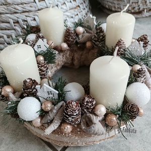 Pasztell színű adventi karácsonyi koszorú  - karácsony - adventi díszek - adventi koszorú - Meska.hu Pasztell színű adventi karácsonyi koszorú  - karácsony - adventi díszek - adventi koszorú - Meska.hu