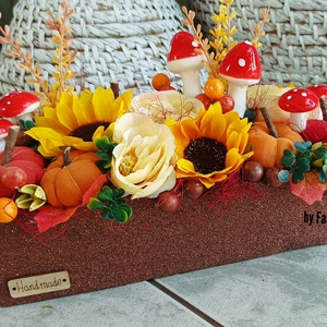 Őszi tökös virágbox asztaldísz doboz névnapra, szülinapra Halloween   - Meska.hu