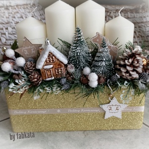  Adventibox karácsonyi koszorú doboz  - karácsony - adventi díszek - adventi asztaldísz - Meska.hu