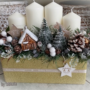  Adventibox karácsonyi koszorú doboz  - karácsony - adventi díszek - adventi asztaldísz - Meska.hu