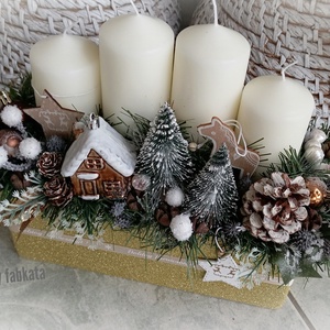  Adventibox karácsonyi koszorú doboz  - karácsony - adventi díszek - adventi asztaldísz - Meska.hu