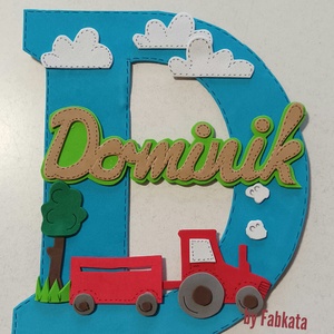 Nagykezdőbetűs dekorgumi babanév dekor - otthon & életmód - dekoráció - fali és függő dekoráció - betű & név - Meska.hu