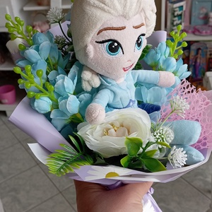 Elza Frozen ovis ballagási csokor ajándék plüss  - otthon & életmód - dekoráció - virágdísz és tartó - csokor & virágdísz - Meska.hu