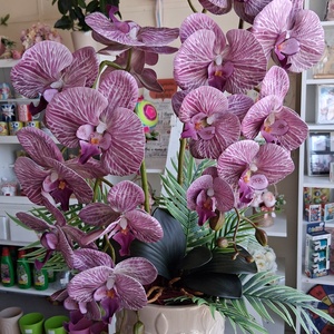 Gumi orchidea asztaldísz  - otthon & életmód - dekoráció - asztal és polc dekoráció - asztaldísz - Meska.hu