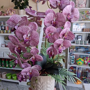 Gumi orchidea asztaldísz  - otthon & életmód - dekoráció - asztal és polc dekoráció - asztaldísz - Meska.hu