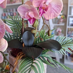 Gumi orchidea asztaldísz  - otthon & életmód - dekoráció - asztal és polc dekoráció - asztaldísz - Meska.hu