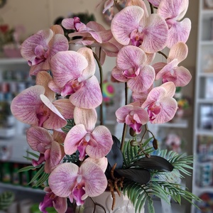 Gumi orchidea asztaldísz  - otthon & életmód - dekoráció - asztal és polc dekoráció - asztaldísz - Meska.hu