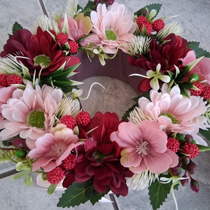 Virágkoszorú asztaldísz  - otthon & életmód - dekoráció - asztal és polc dekoráció - asztaldísz - Meska.hu