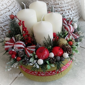  Adventibox karácsonyi koszorú doboz  - karácsony - adventi díszek - adventi asztaldísz - Meska.hu