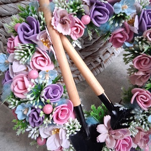 Tavaszi ajtódísz kopogtató koszorú  - otthon & életmód - dekoráció - ajtó- és ablak dekoráció - ajtódísz & kopogtató - Meska.hu