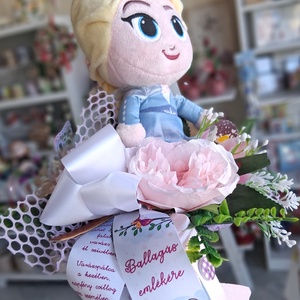 Frozen Elza ovis ballagási csokor Jégvarázs - otthon & életmód - virágdekoráció - virágok - virágcsokor - Meska.hu