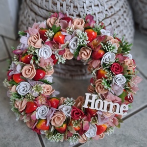 Epres színes ajtódísz kopogtató 26cm , Otthon & Életmód, Dekoráció, Ajtó- és ablak dekoráció, Ajtódísz & Kopogtató, Virágkötés, MESKA