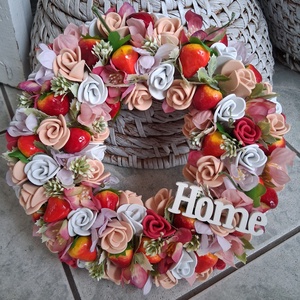 Epres színes ajtódísz kopogtató 26cm  - otthon & életmód - dekoráció - ajtó- és ablak dekoráció - ajtódísz & kopogtató - Meska.hu