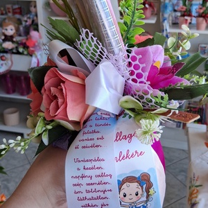 Kislány ovis ballagási csokor  - otthon & életmód - virágdekoráció - virágok - virágcsokor - Meska.hu