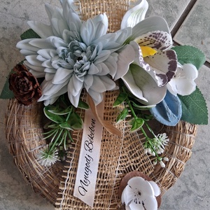 Szalma koszorú 20cm - otthon & életmód - vallás - temetkezési tárgy - sírkoszorú, kegyeleti koszorú - Meska.hu
