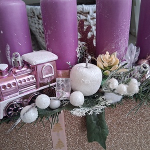 Adventi koszorú karácsonyi asztaldísz ajándék   - karácsony - adventi díszek - adventi koszorú - Meska.hu