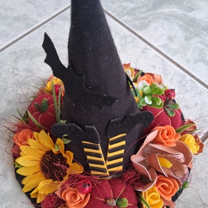 Boszorkány kalap asztaldísz  - otthon & életmód - dekoráció - halloween - halloweeni asztaldísz - Meska.hu
