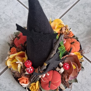 Boszorkány kalap asztaldísz  - otthon & életmód - dekoráció - halloween - halloweeni asztaldísz - Meska.hu