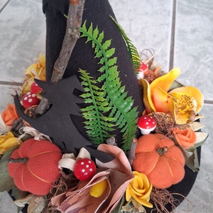 Boszorkány kalap asztaldísz  - otthon & életmód - dekoráció - halloween - halloweeni asztaldísz - Meska.hu