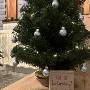 Mini fa dekoráció / Boldog Karácsonyt felirat - karácsony - karácsonyi lakásdekoráció - karácsonyi lakásdíszek - Meska.hu