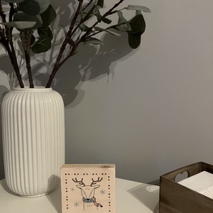 Mini fa dekoráció / Szarvas - karácsony - karácsonyi lakásdekoráció - karácsonyi lakásdíszek - Meska.hu