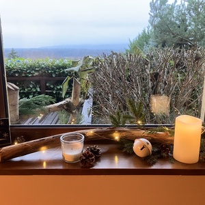 Mini fa dekoráció / Hóember - karácsony - karácsonyi lakásdekoráció - karácsonyi lakásdíszek - Meska.hu