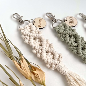 D.I.Y. Makramé Kulcstartó készítő csomag - Névre szóló kulcstartó csináld magad készlet - diy (csináld magad) - egységcsomag - Meska.hu