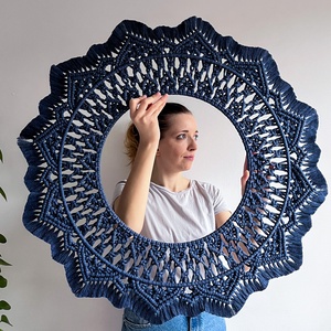 80 cm-es makramé mandala, egyedi fali dekoráció - Meska.hu