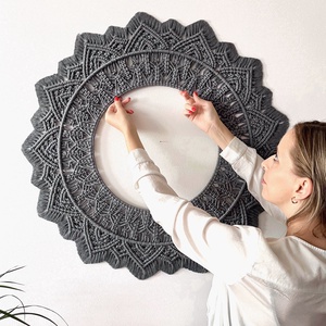 80 cm-es egyedi makramé óriás mandala, fali dekoráció, Otthon & Életmód, Dekoráció, Fali és függő dekoráció, Falra akasztható dekor, Csomózás, MESKA