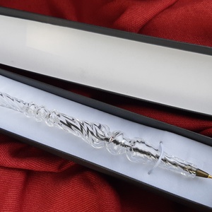 Üveg toll - Bordás áttetsző. 2. - otthon & életmód - papír, írószer - ceruza & toll - Meska.hu