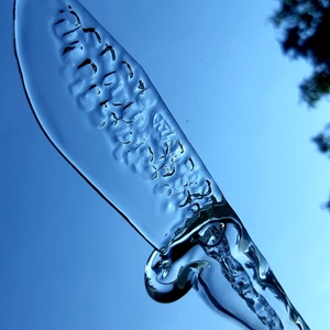 Üveg Kés. Kovácsolt - otthon & életmód - dekoráció - dísztárgy - Meska.hu