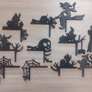 Halloween dísz 11db - otthon & életmód - dekoráció - halloween - halloweeni ajtódíszek és ablakdíszek - Meska.hu