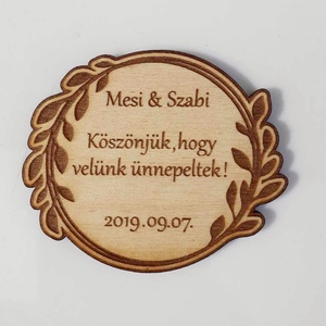 Esküvői köszönet ajándék 12, Esküvő, Emlék & Ajándék, Köszönőajándék, Famegmunkálás, Gravírozás, pirográfia, MESKA